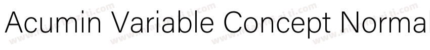 Acumin Variable Concept Normal字体转换